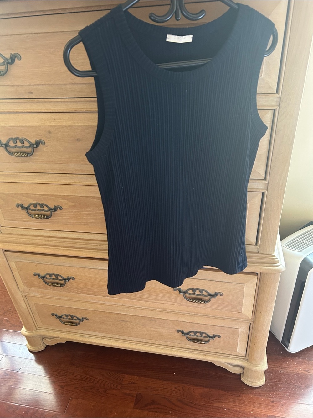 Circo Black Ribbed Sleeveless Tank Top